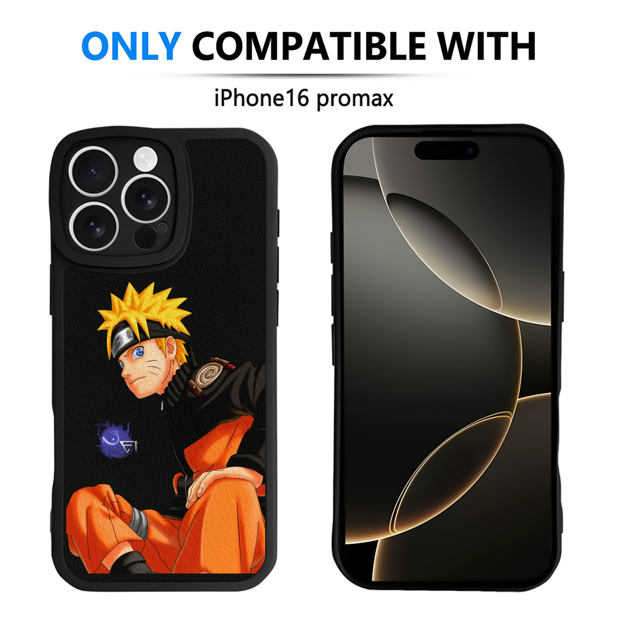 （画像用） NARUTO -ナルト- うずまき ナルト Uzumaki Naruto 【iPhone 16シリーズ対応】シリコンスマホケース（レザー調） 材質：シリコン